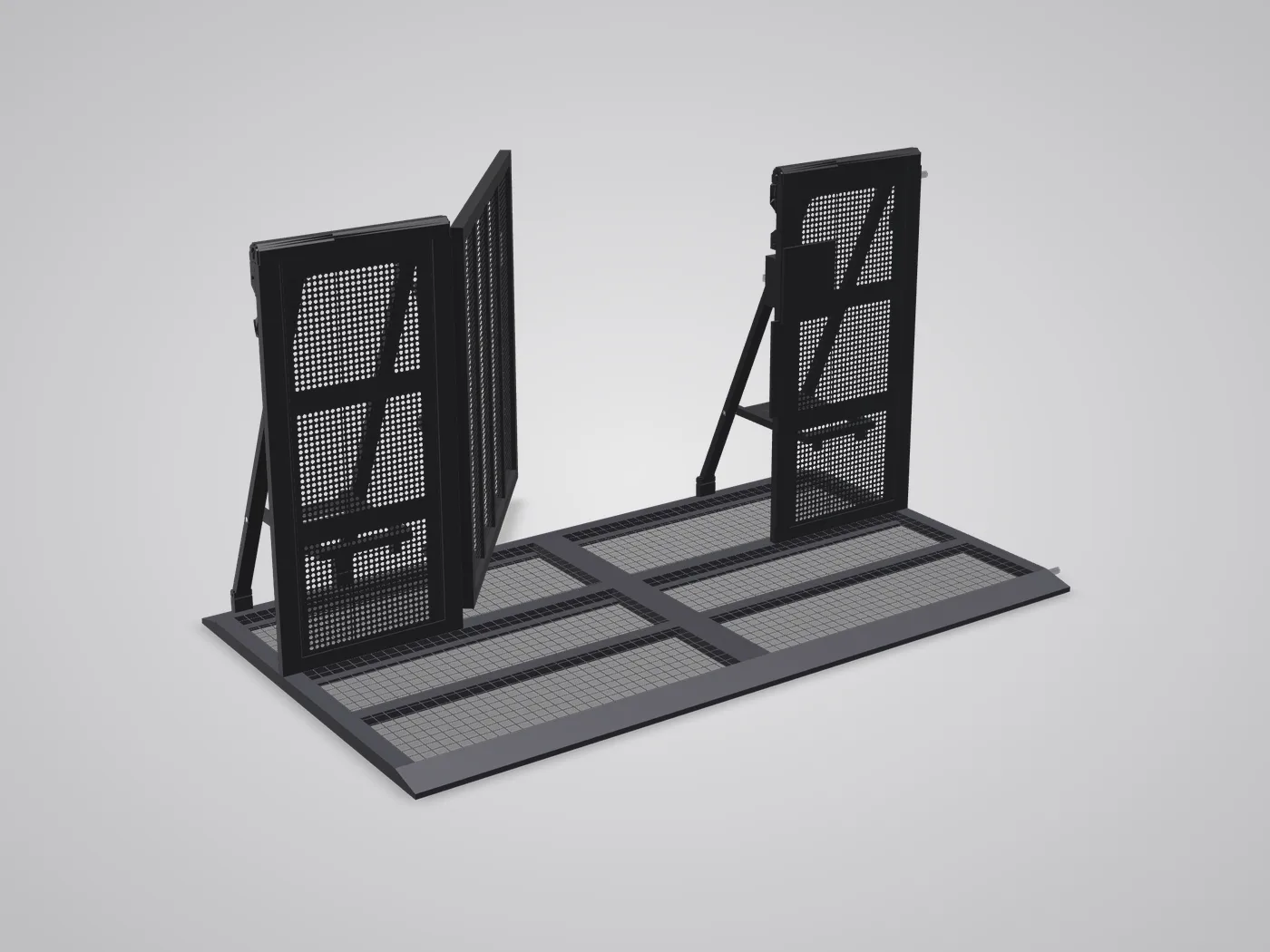 3D view: Alternative Doors with the door open