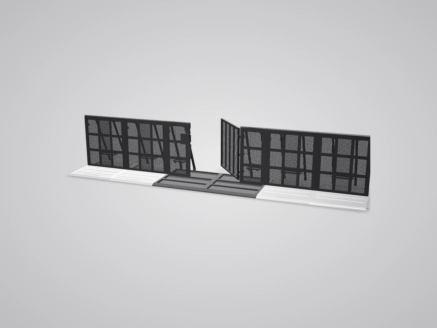 3D view: Alternative Doors between straight sections, right opening