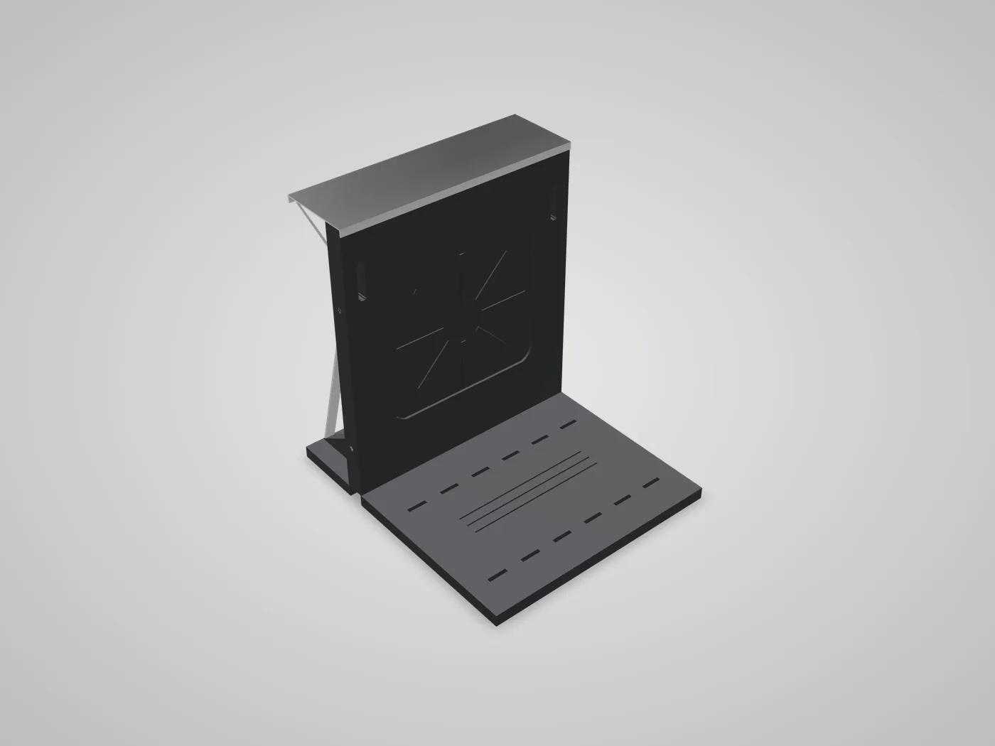 3D view: Bar Barrier with its floor plate
