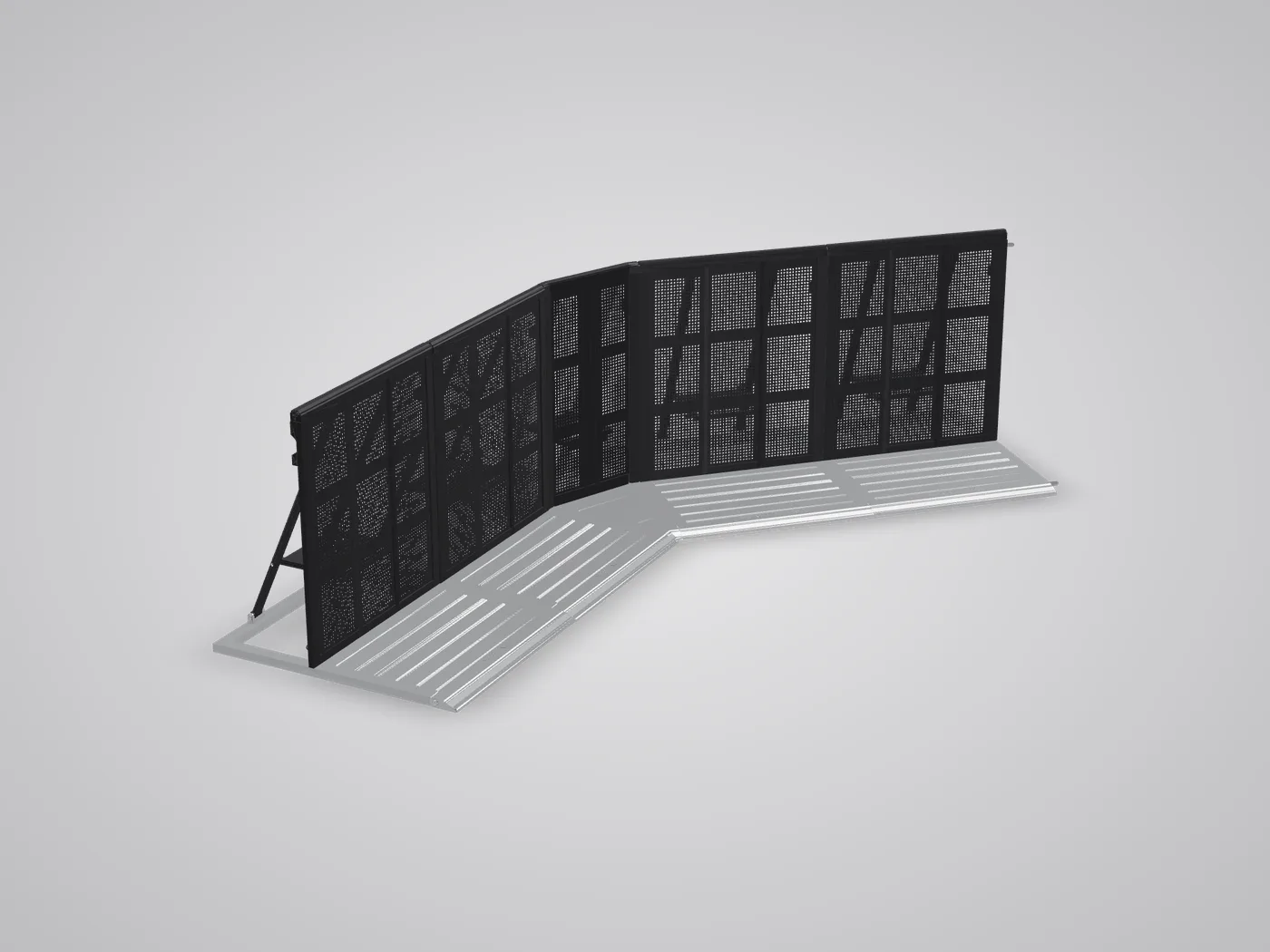 3D view: negative Fixed Corner 45° between straight sections