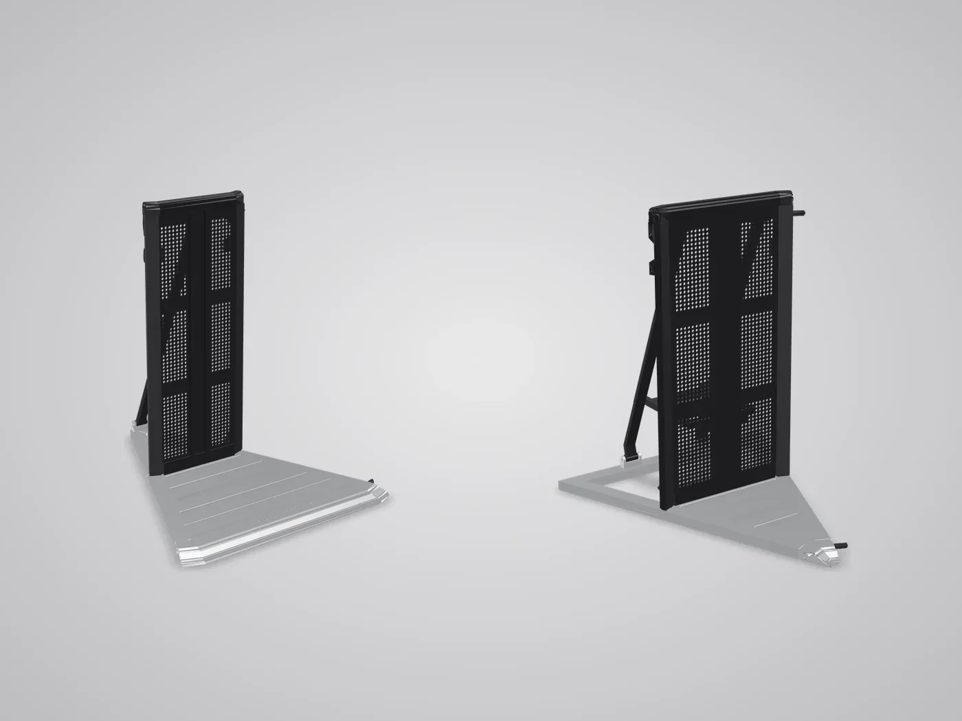 3D view: positive and negative Fixed Corner 45° side by side
