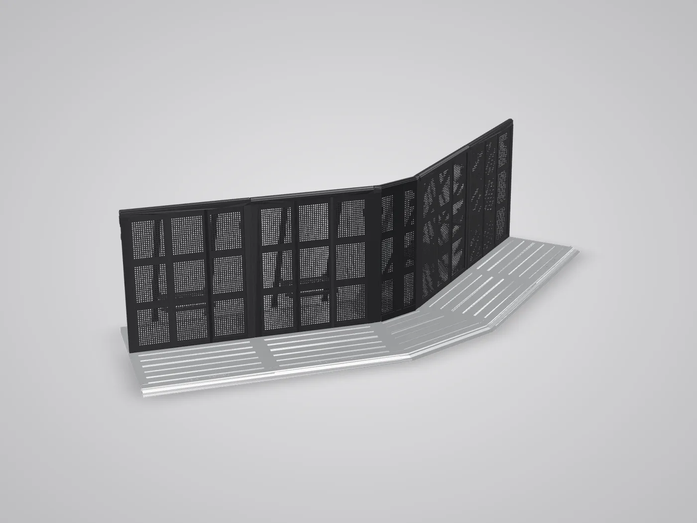 3D view: barrier line with a Fixed Corner 45°