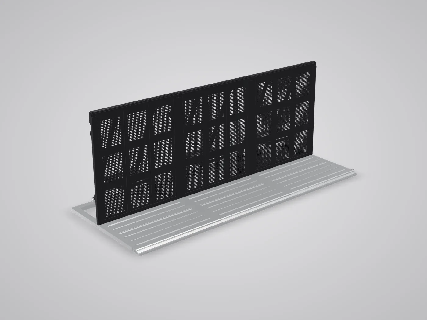 3D view: three straight sections joined into one level line