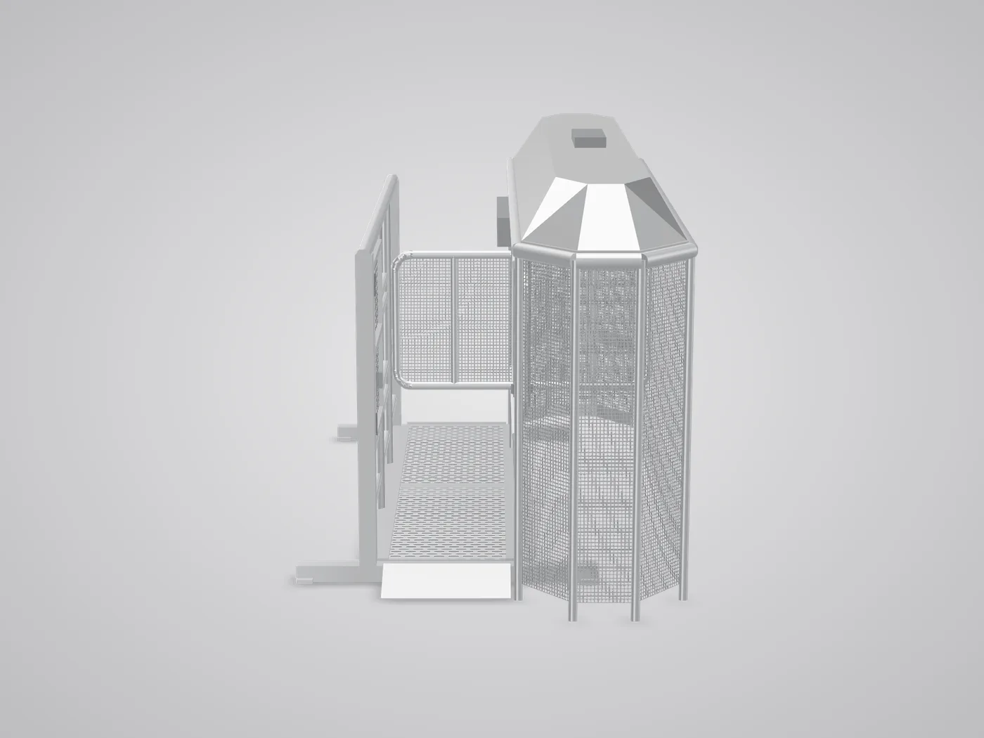 3D view: front of a single Gatekeeper lane