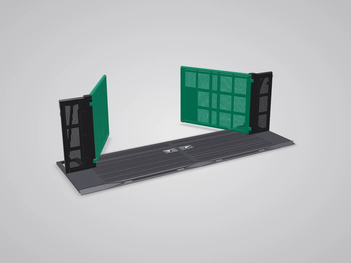 3D view: Mega Exit with the doors partly open