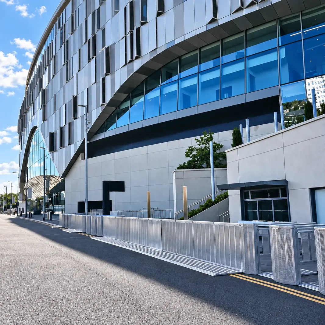 Mojo Barriers and Gatekeepers at a stadium entrance