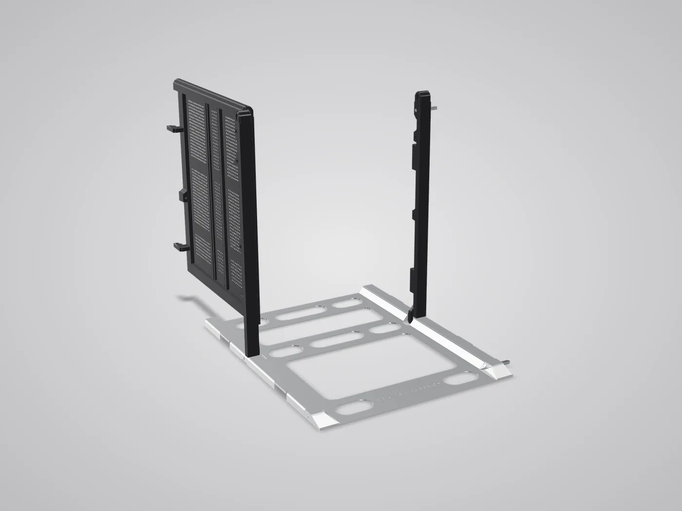 3D view: single Cable Gate with the door open
