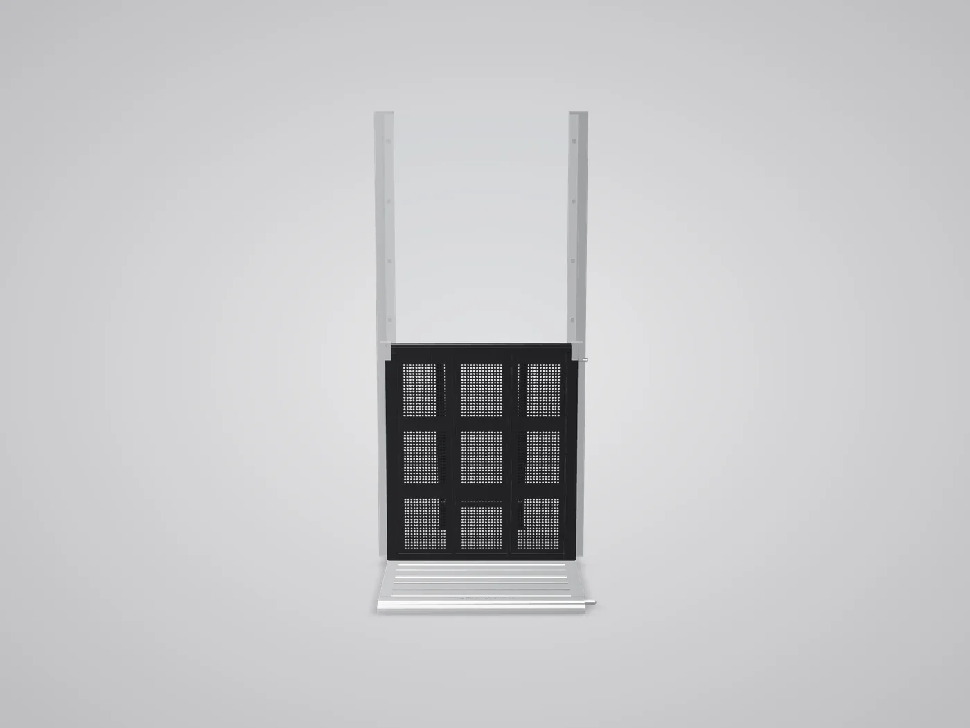 3D view: front of a single Mojo High Fence section